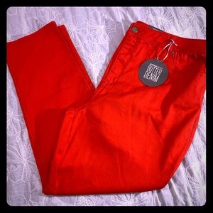 Avenue Butter Denim 26A Red Plus Size Jeans NWT